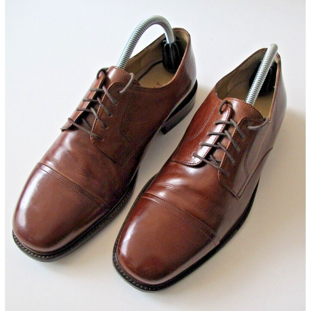 Men's Size 8.5M J. Murphy by Johnston & Murphy Novick Brown Cap‎ Toe Dress Shoes